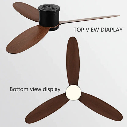 DecorBites™ Black DC Ceiling Fan Light with Remote Control and LED Chandelier