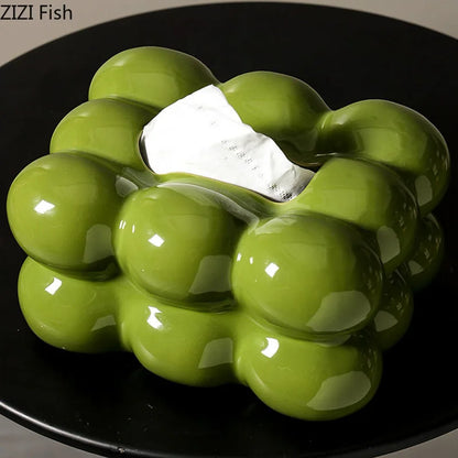 DecorBites™ Cotton Candy Tissue Box Dining Table Holder - Removable Paper Towel Case