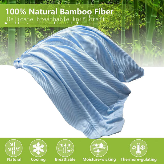 DecorBites™ Bamboo Cooling Throw Blanket - Stay Cool All Summer, Ideal for Hot Sleepers