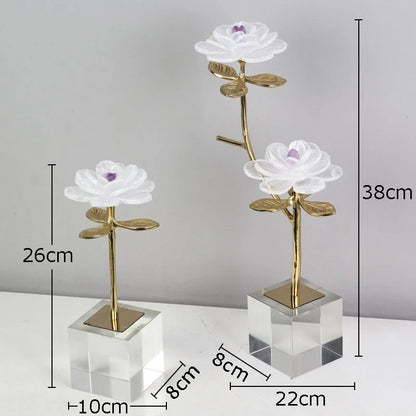 DecorBites™ Crystal Flower Branch Desk Ornament