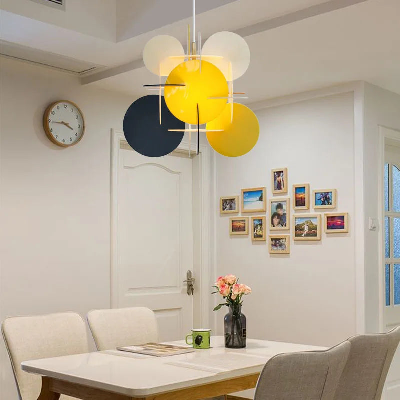 DecorBites™ LED Acrylic Pendant Lights: Nordic Creative Splice, Colorful for Living Room & Children's Room