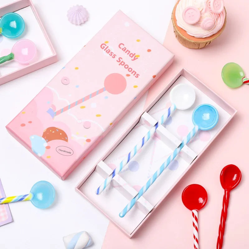 DecorBites™ Colorful Glass Stirring Spoon Set