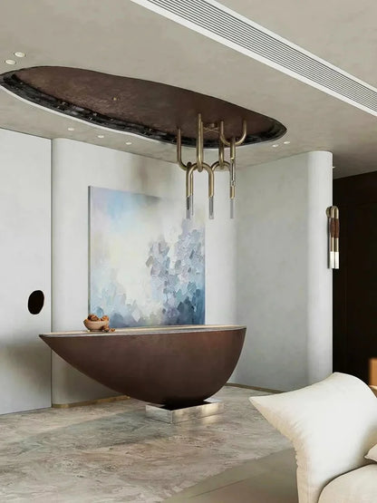 Italian Postmodern Retro Glass Pendant Light Dimmable