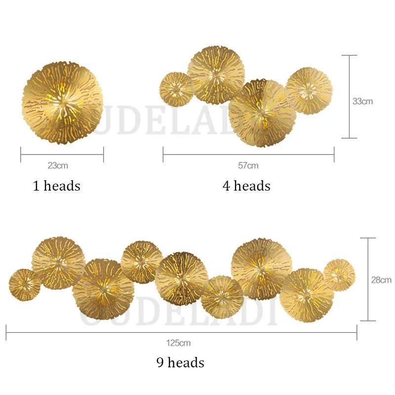 DecorBites™ Lotus Leaf LED Wall Sconce - Copper Industrial Luminaire