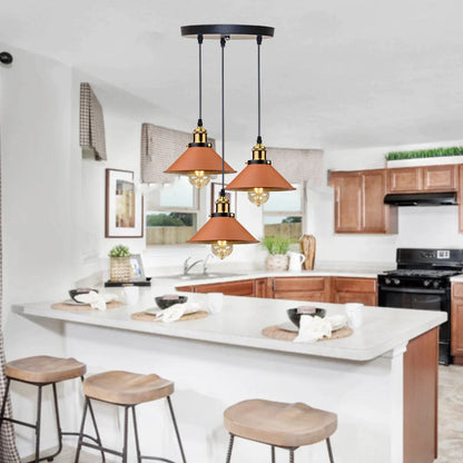 DecorBites™ Industrial Farmhouse Brown Pendant Light for Kitchen Island, Barn, Dining Room