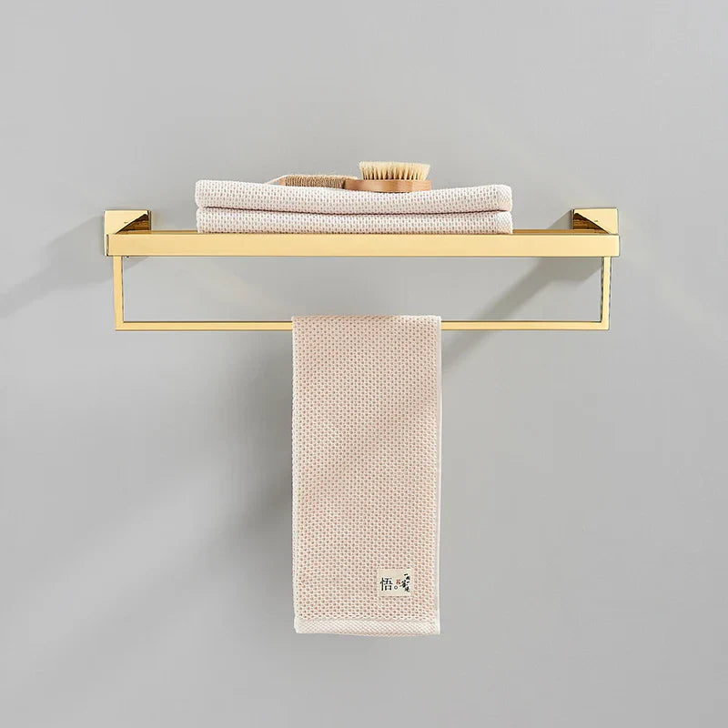 Toallero de pared DecorBites™ de acero inoxidable 304, accesorios de baño