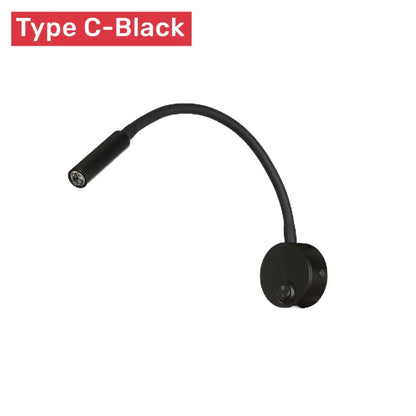 DecorBites™ LED Reading Wall Lamp 3W Flexible Hose Sconce for Bedroom Study & Book Light