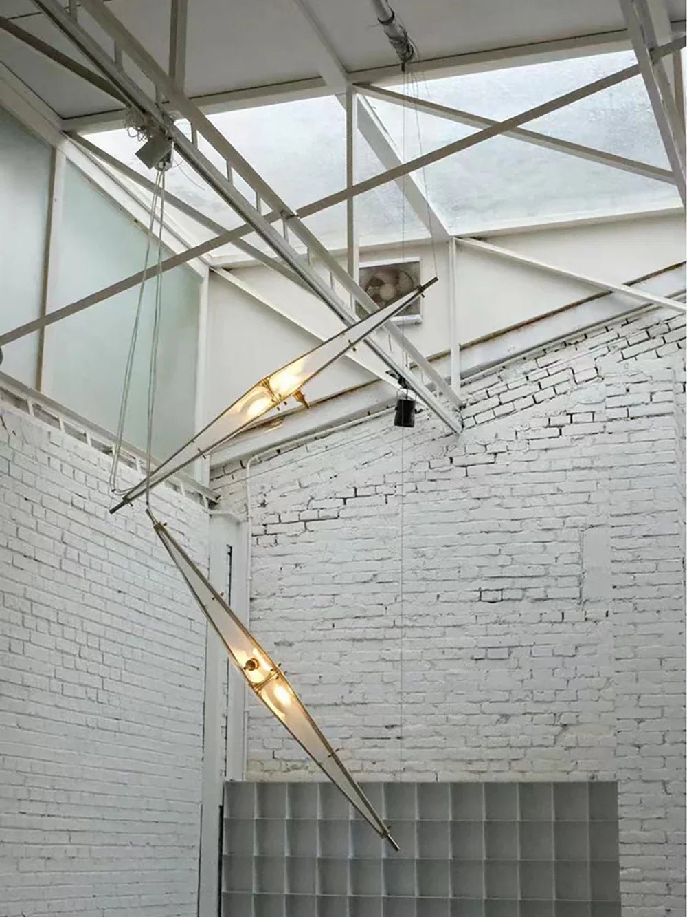 DecorBites™ Glass Cone Chandelier: Height Adjustable Luxury Art Indoor Pendant Lamp