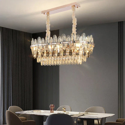 DecorBites™ Crystal Chandelier Light: Modern LED Living Room Dining Bedroom Luxury