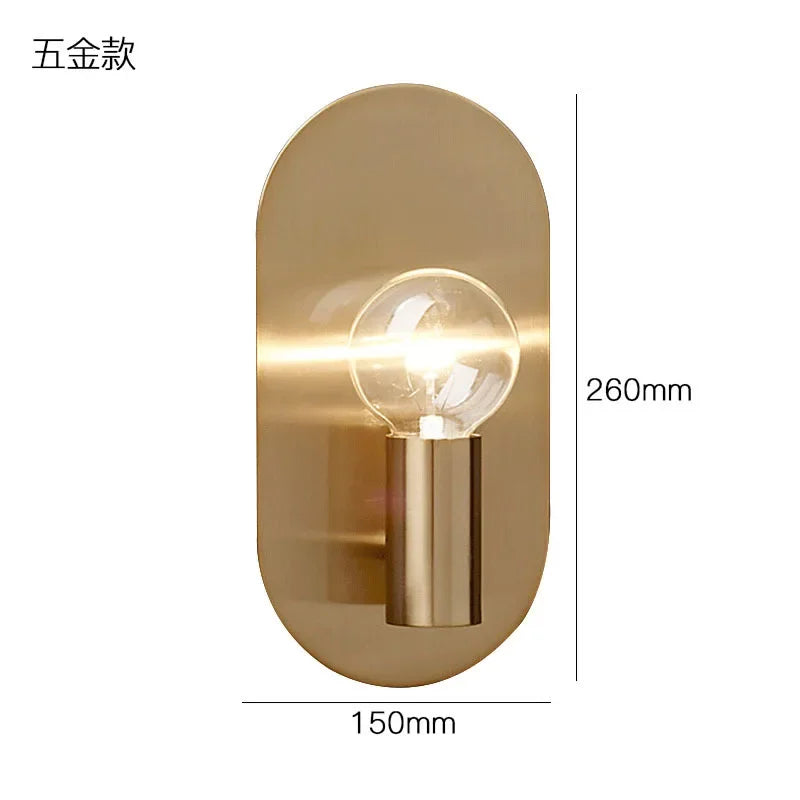 Aplique de pared para dormitorio Decorbites™ Gold, accesorio de iluminación interior para decoración elegante del hogar