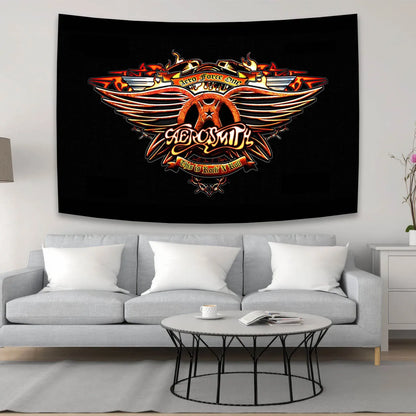 Decobites Aerosmith Band Tapestry Room Decor Art Flag Bohemia Aesthetic Wall Hanging