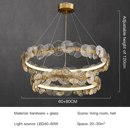 DecorBites™ LED Flower Design Ceiling Chandelier for Modern Living Room Bedroom Dining Area