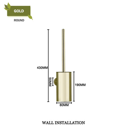 Juego de escobilla de inodoro DecorBites™ Gold con soporte de pared
