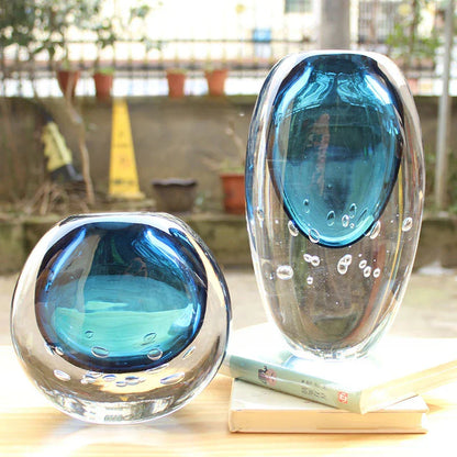 DecorBites™ Jarrón de cristal tipo terrario para decoración del hogar