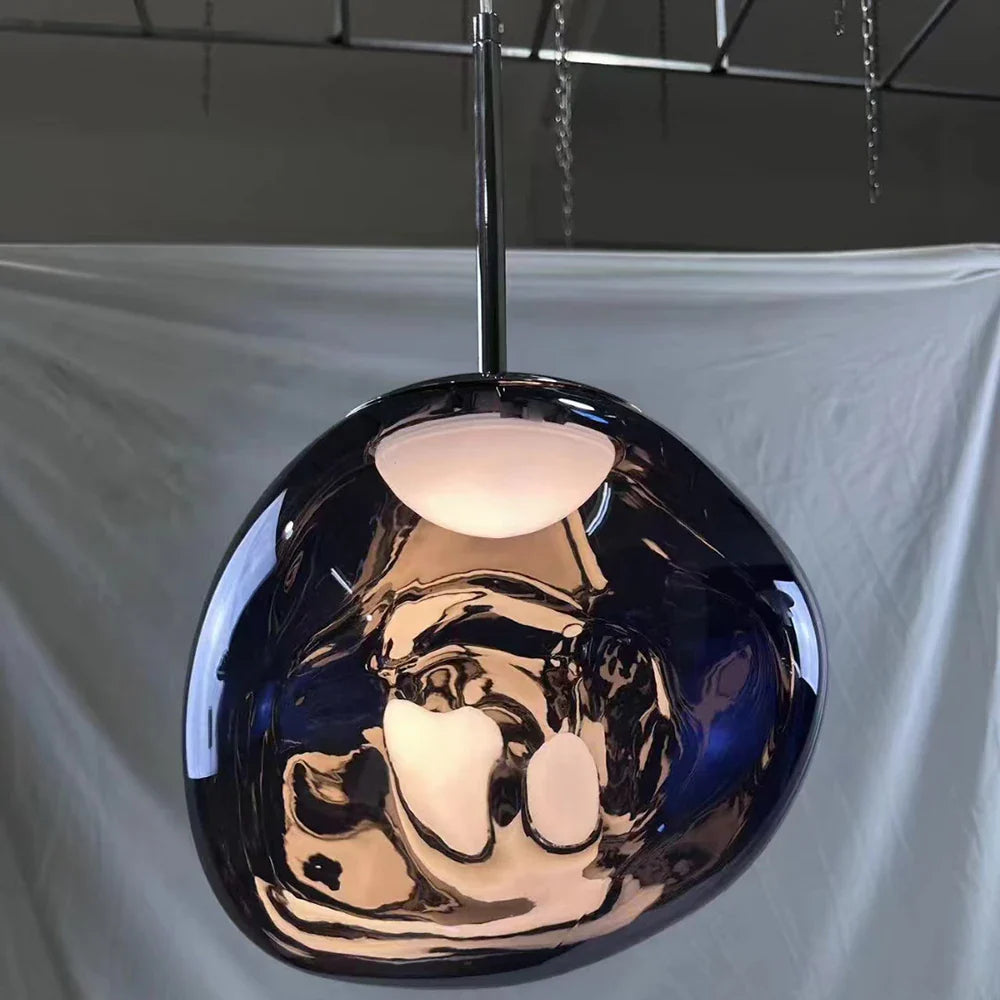 Lava Acrylic Pendant Light With Polished Chrome Finish
