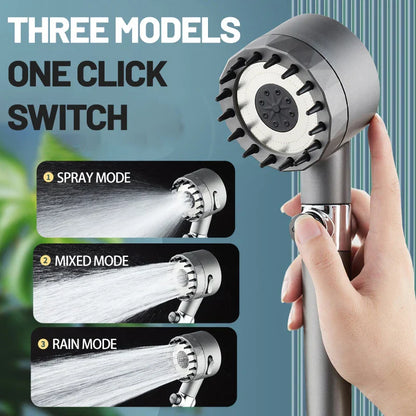 DecorBites™ High Pressure Shower Head Set with 3 Modes and Hose Holder for Bathroom
