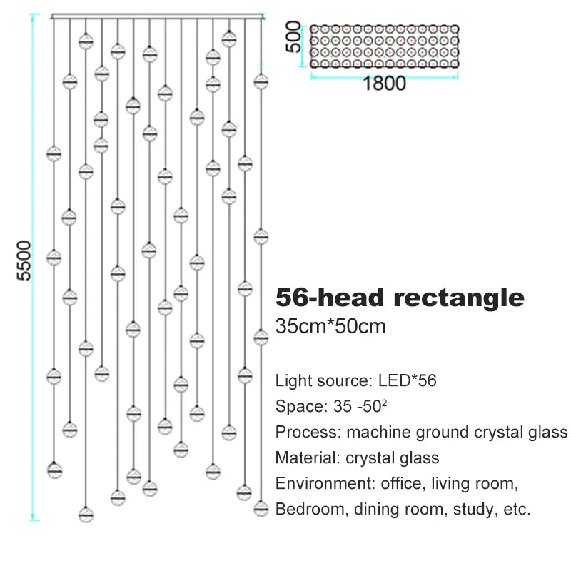 DecorBites™ Crystal Bubble Ball Pendant Light for Home Decor and Hospitality Spaces