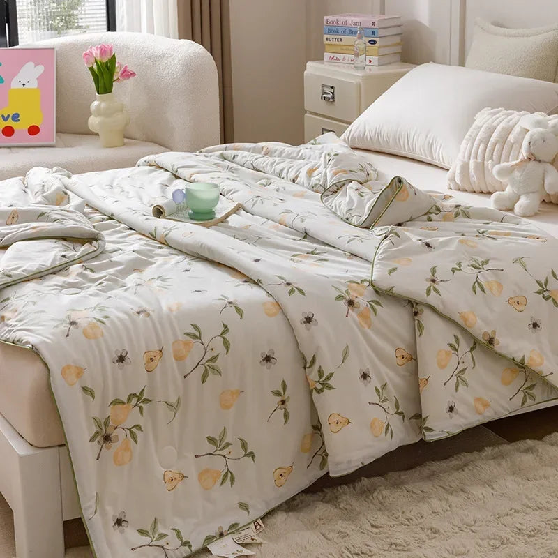 بطانية ديكوربايتس™ الصيفية المُبردة | لحاف ناعم ومُسامي من النباتات الطبيعية