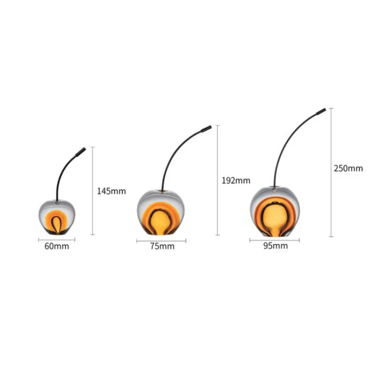 DecorBites™ Crystal Cherry Sculpture - Clear Cherry Decorative Figurine