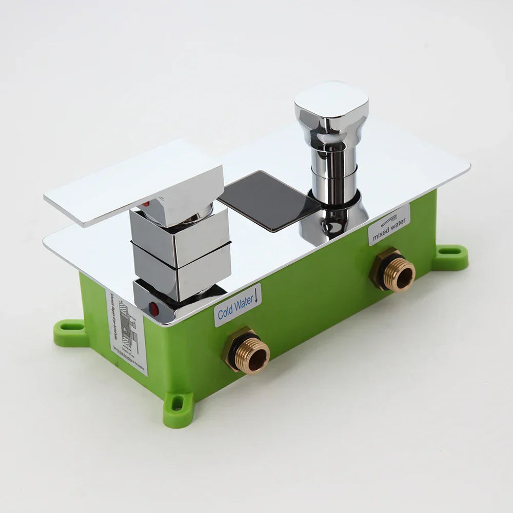 DecorBites™ Digital Shower Mixer Valve Control Panel with Single Handle - Wall Mount