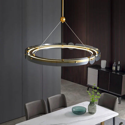 DecorBites™ Circular Ring LED Chandelier: Modern Lighting for Living, Bedroom, Dining Room