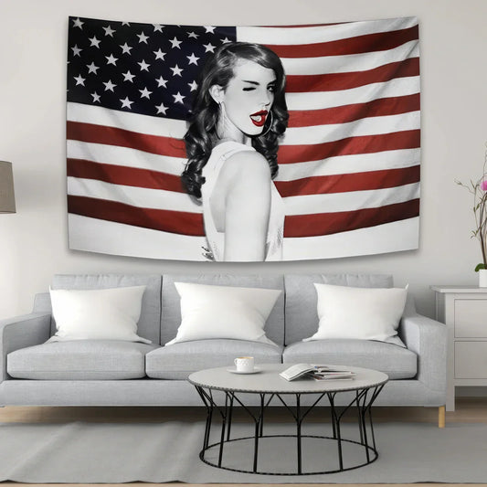 Decobites Lana Del Rey Hippie Aesthetic Tapestry Wall Hanging Home Décor