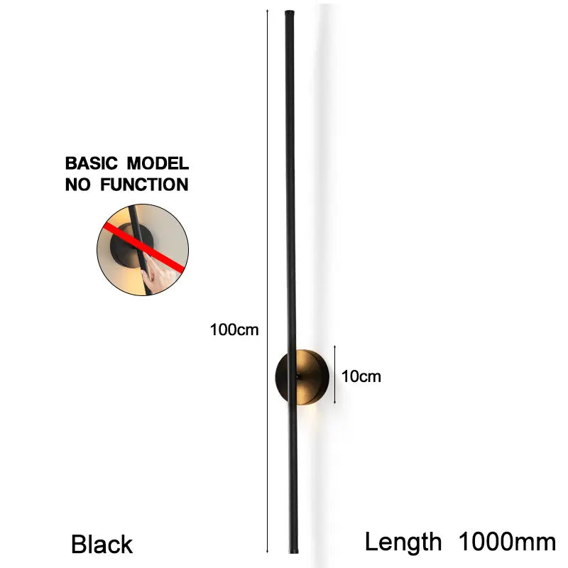 DecorBites™ Dimmable LED Wall Sconce Black Wall Lighting for Bedroom Living Room