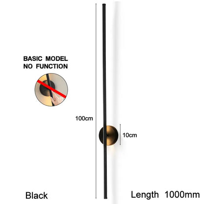 DecorBites™ Dimmable LED Wall Sconce Black Wall Lighting for Bedroom Living Room