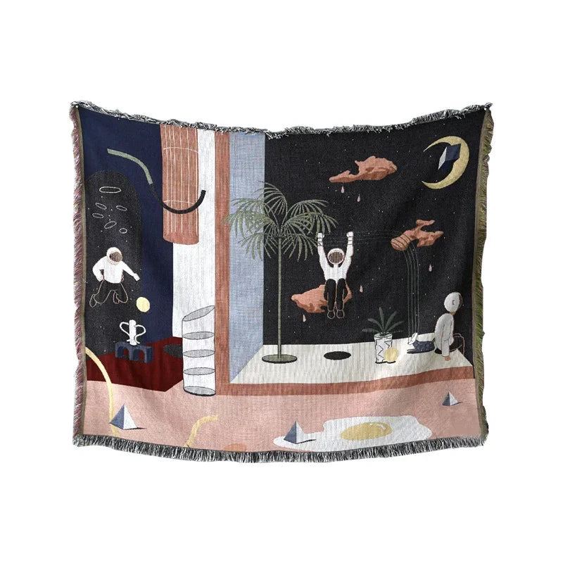 DecorBites™ Knit Sofa Blanket: Modern Nordic Design Throw Blanket