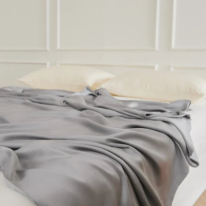 Decobites Silky Eucalyptus Fiber Duvet Cover - Solid Color, Soft Skin-Friendly Fabric