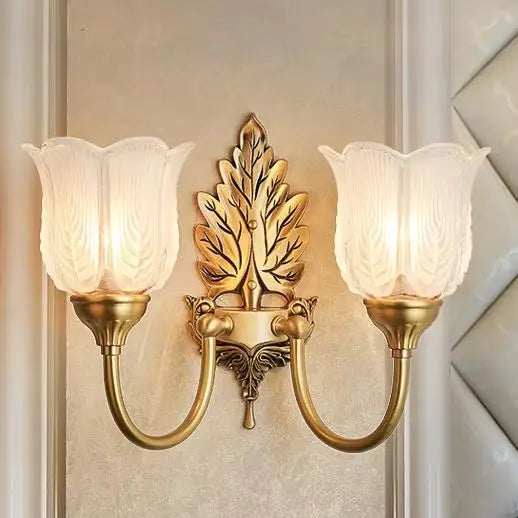 DecorBites™ Brass Wall Lamp | Retro LED for Living Room Bedroom Study Hotel Hallway