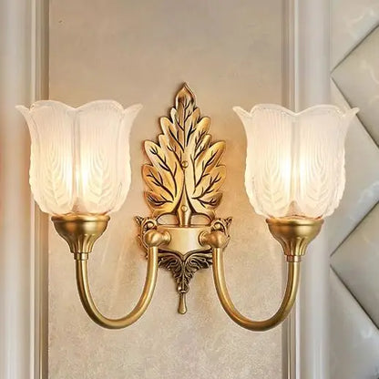 DecorBites™ Brass Wall Lamp | Retro LED for Living Room Bedroom Study Hotel Hallway