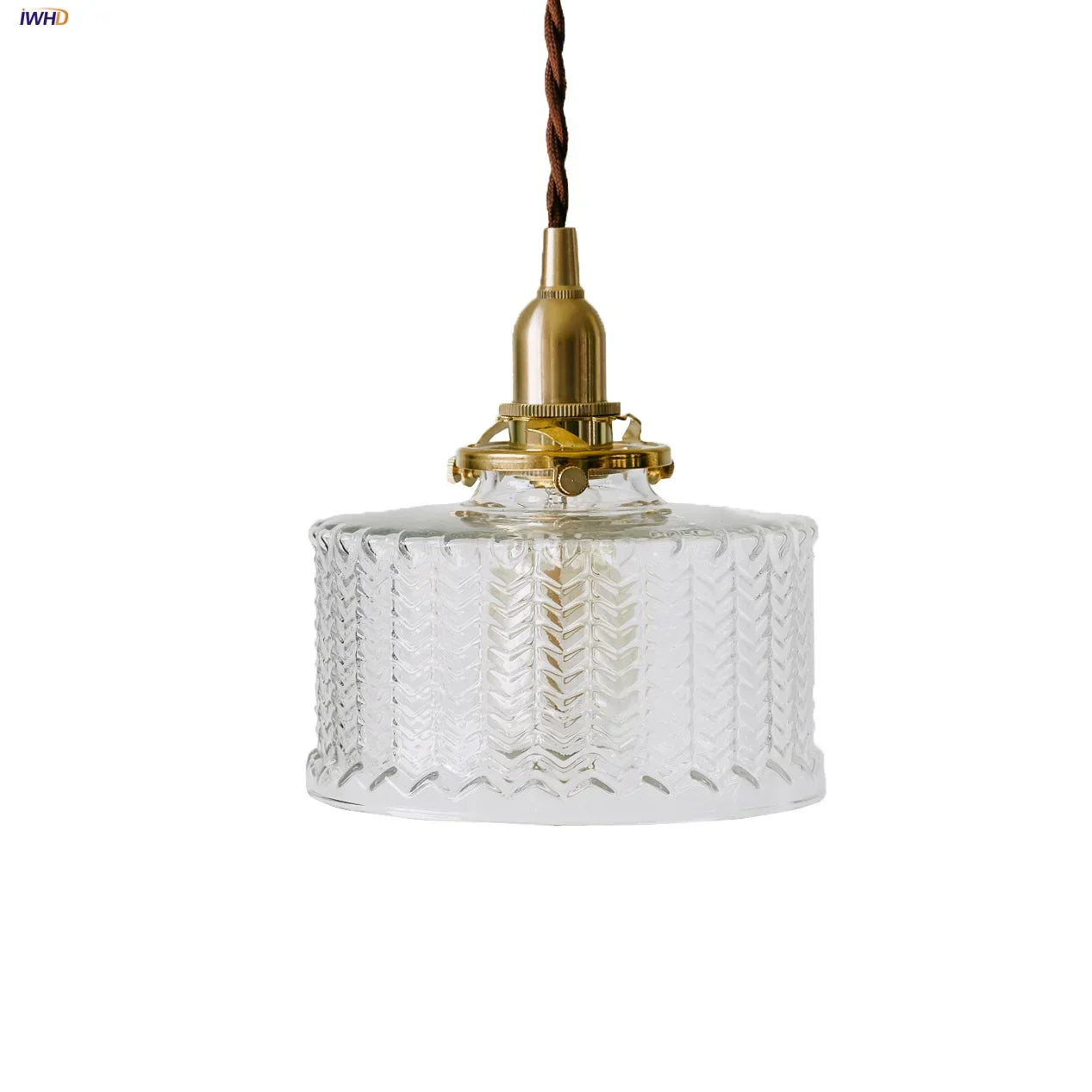 DecorBites™ Clear Glass LED Pendant Light Fixture with Copper Socket for Modern Home Decor