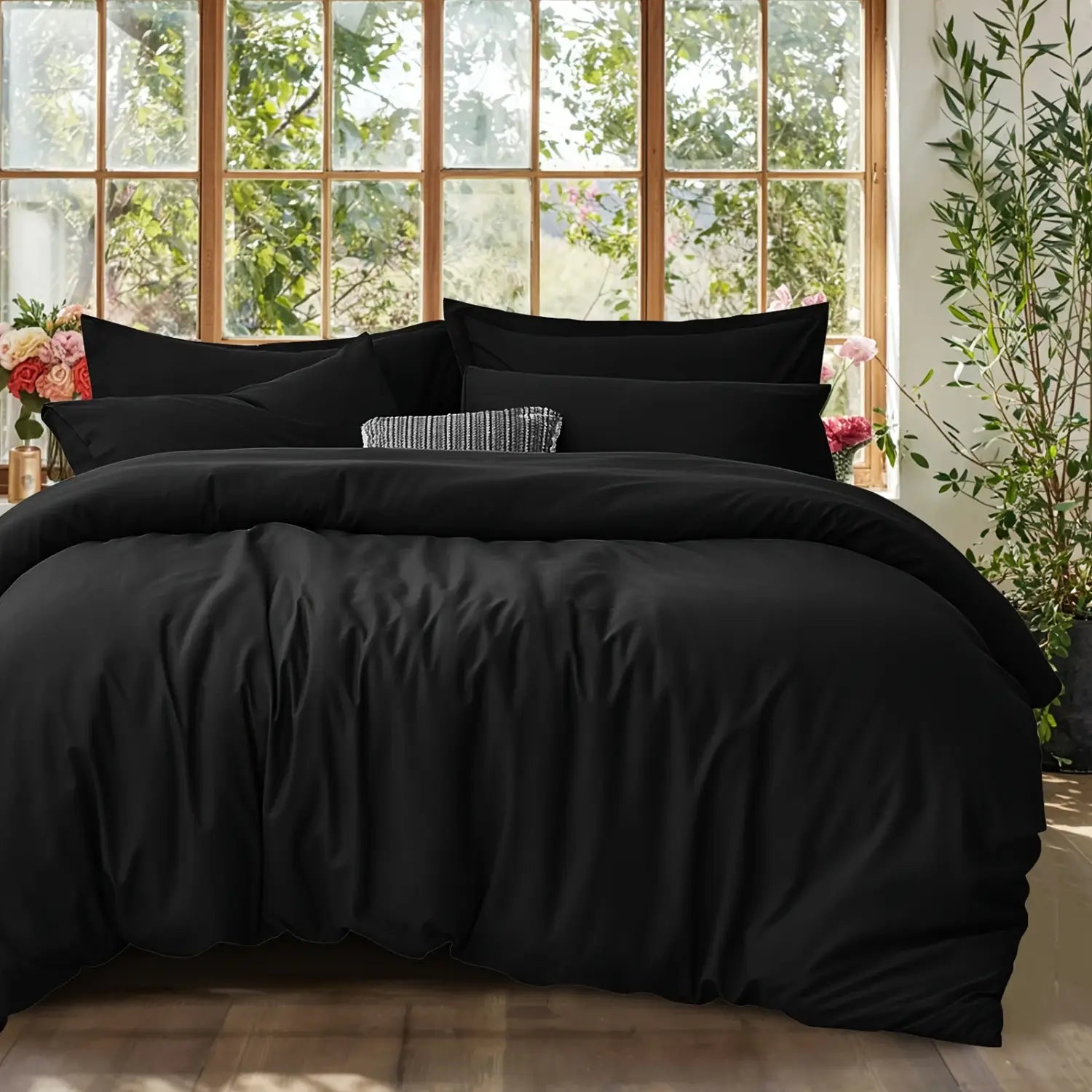 DecorBites™ Cooling Summer Cotton Duvet Set with Pillowcases