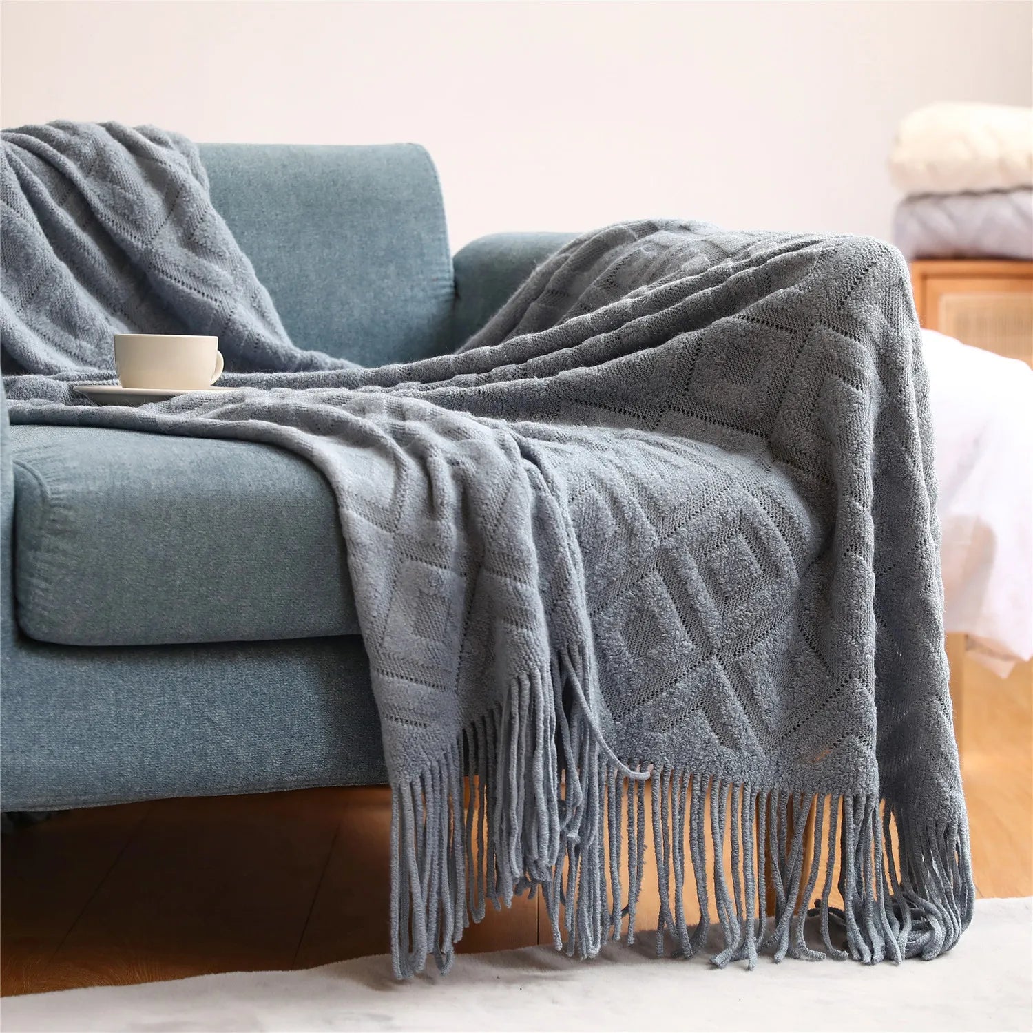 Nordic Wool Sofa Blanket