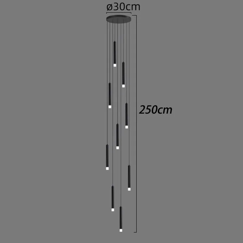 DecorBites™ LED Staircase Chandeliers: Modern Pendant Light Lamps for Living Room Decor