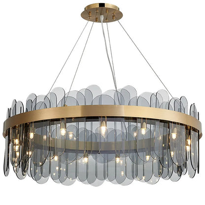 DecorBites™ Glass Chandelier for Ceiling: Elegant Lighting Solution for Dining Table