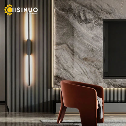 DecorBites™ Black Iron LED Wall Lamp for Living Room, Bedside, TV Background - 110v 240v