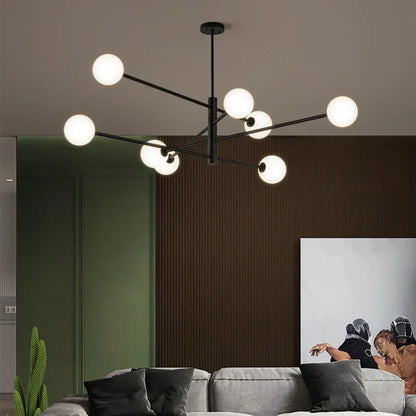 DecorBites™ Glass Brass Chandelier Modern Pendant Light for Home Living Room Restaurant Bedroom
