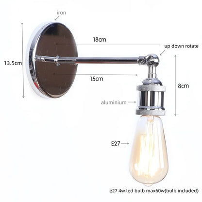 Decorbites™ Gold Vintage Eisen LED Wandlampe für Innenraumdekoration - Retro Einfache Leuchte