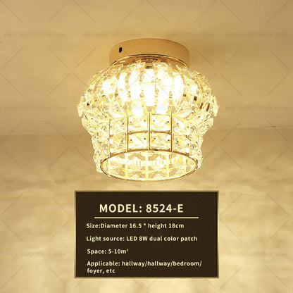 DecorBites™ Elegant Crystal Ceiling Light for Entryway, Stairs, and Hallway