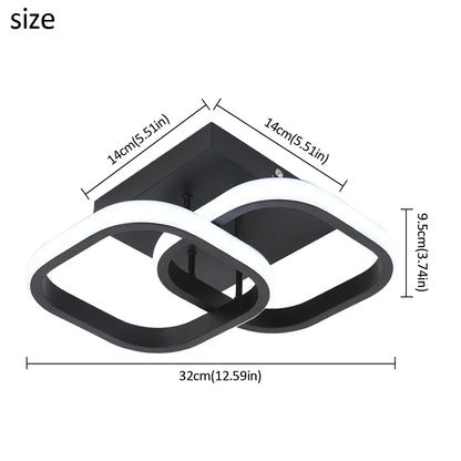 DecorBites™ Acrylic LED Ceiling Lamp: Modern Home Decor Lighting for Bedroom, Corridor, Balcony