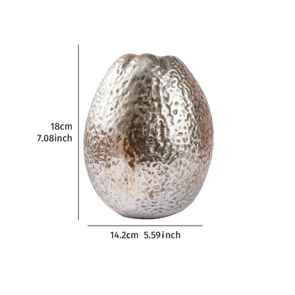 DecorBites™ Golden Star Fruit Vase: Ceramic Lemon Flowerpot & Simulated Fruit Ornaments