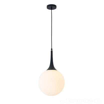 Lámparas colgantes LED DecorBites™ con forma de bola de cristal para salas de estar modernas, accesorios de cuerno en blanco y negro.