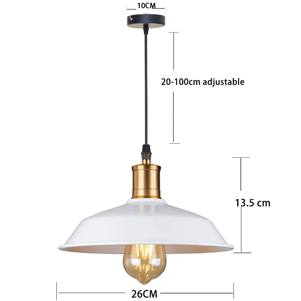 DecorBites™ Black Farmhouse Pendant Light for Kitchen Island Stair Dining Hallway