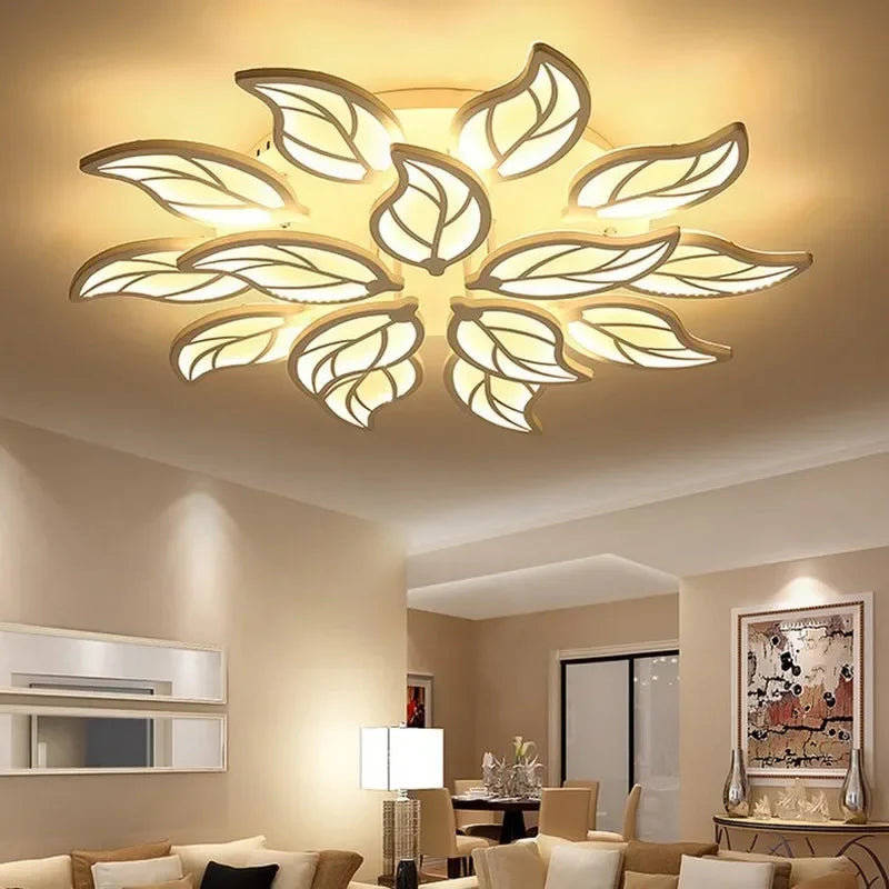 Iron Leaf LED Ceiling Lamp