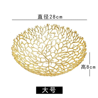صينية معدنية على شكل مرجان من DecorBites™: حاوية تنظيم أنيقة لديكور المنزل