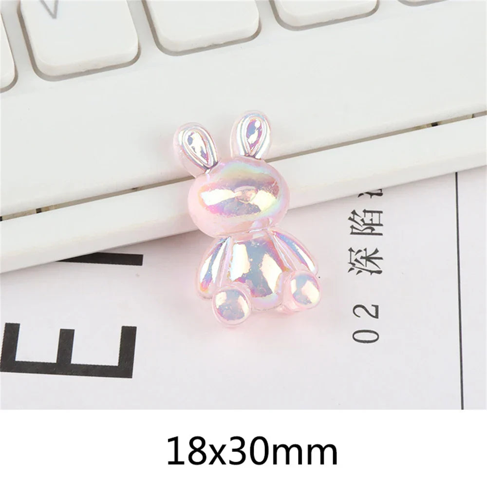 ديكوربايتس™ كابوشون راتنجي على شكل أرنب كاواي لأعمال سكرابوكينغ والحرف اليدوية