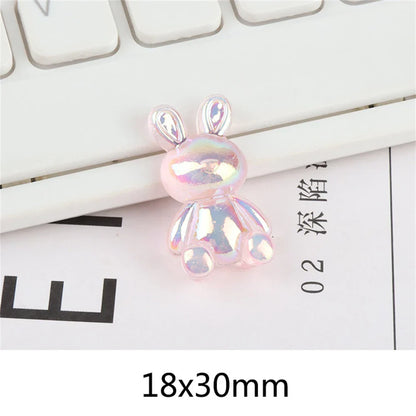 ديكوربايتس™ كابوشون راتنجي على شكل أرنب كاواي لأعمال سكرابوكينغ والحرف اليدوية