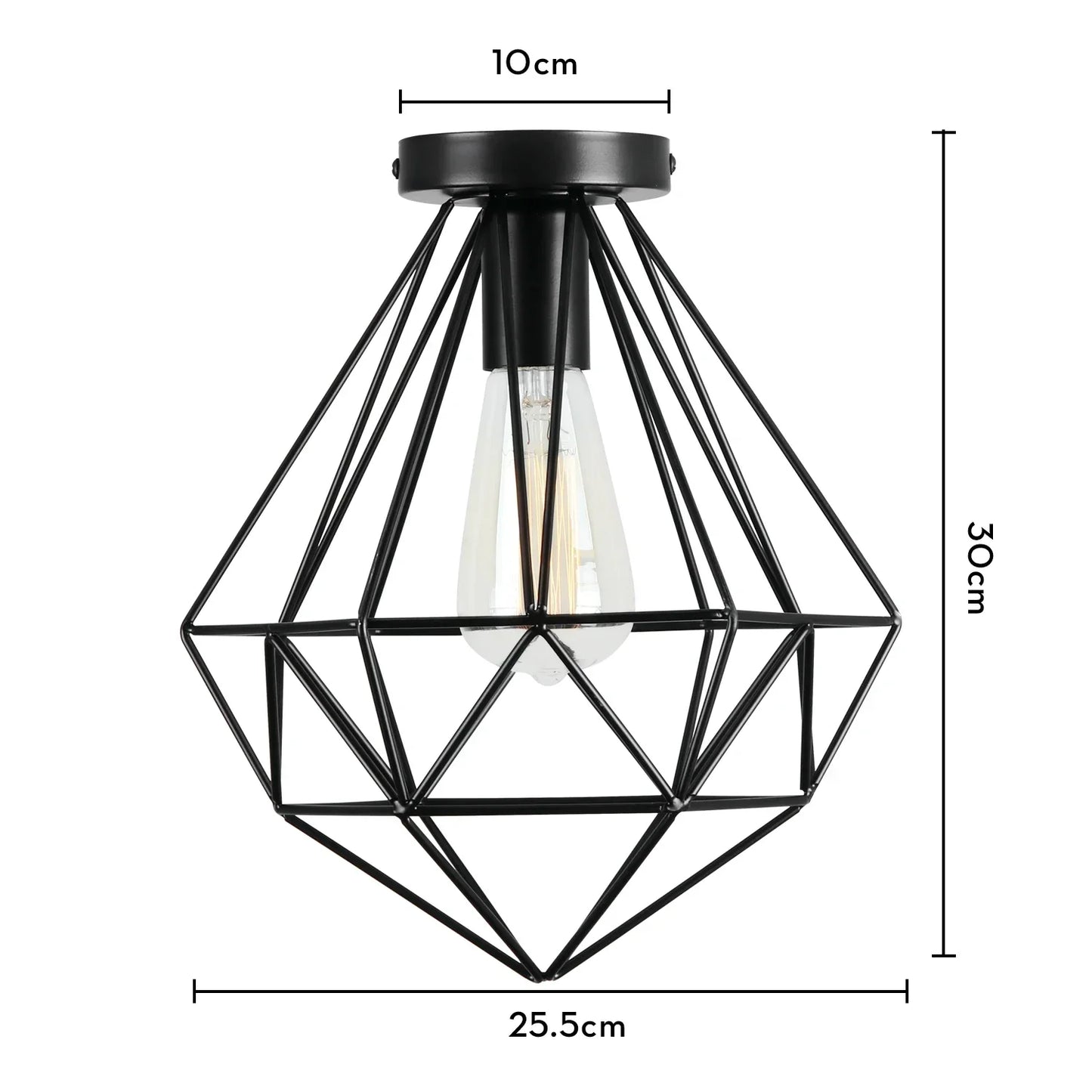 DecorBites™ Industrial LED Ceiling Light: Modern Retro Loft Plafonniers for Living Room Kitchen Cage Home Decor